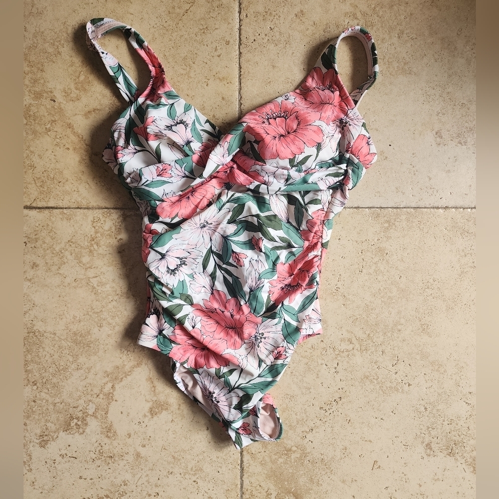 Kona Sol Floral One-Piece Swimsuit